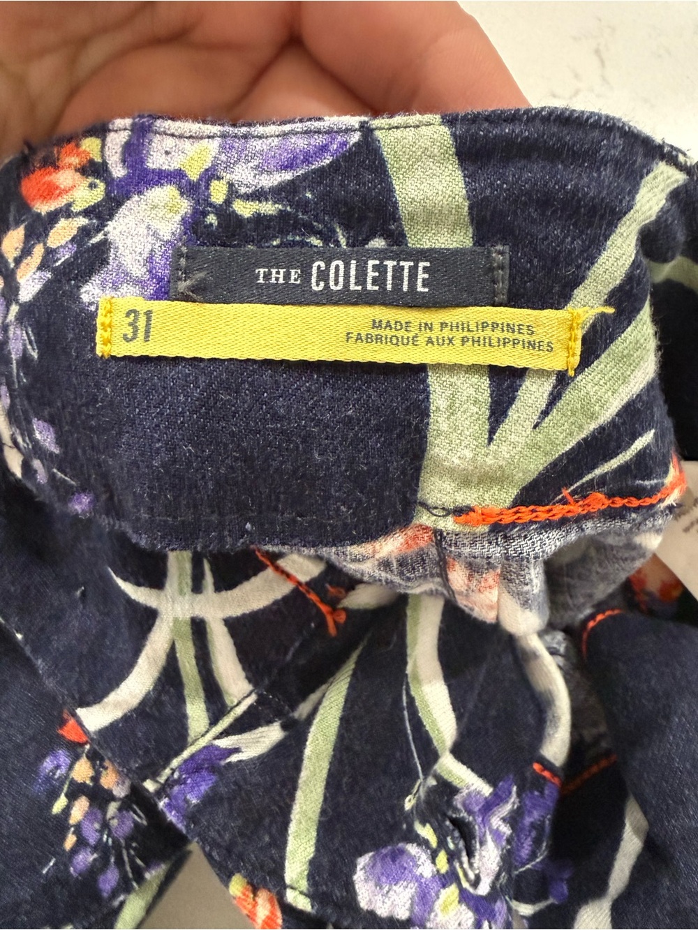Anthropology x Maeve Women's Navy Floral Wide-Leg Pants - Picture 8 of 9